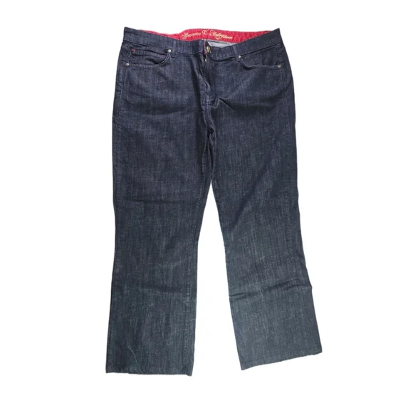 CJ by Cookie Johnson Womens Dark Wash 5 Pocket Grace Bootcut Denim Blue Jeans 38 - Picture 2 of 6